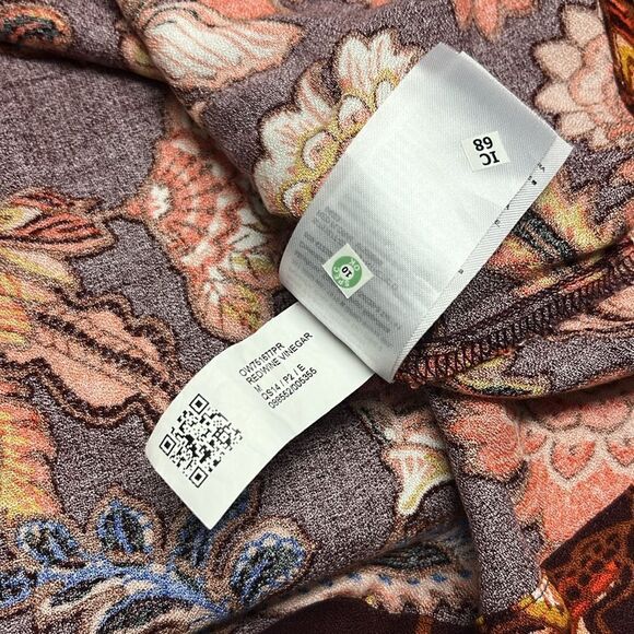 Old Navy Autumn Fall V Neck Long Sleeve Flowy Boho Rayon Blouse- Medium - Picture 13 of 13